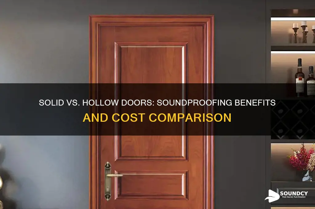 how much sound deadening hollow door to solid door