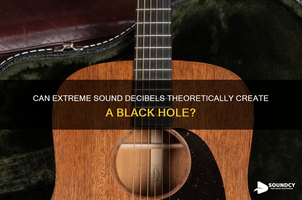 how much sound decibels to make a black hole