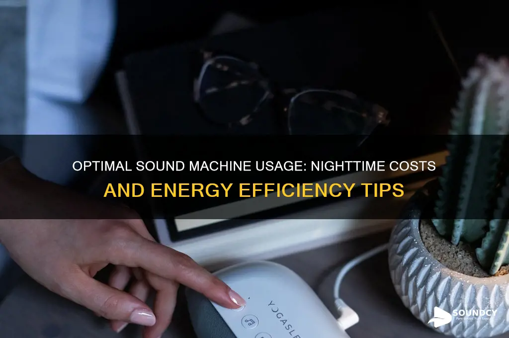 how much to run a sound machine at night