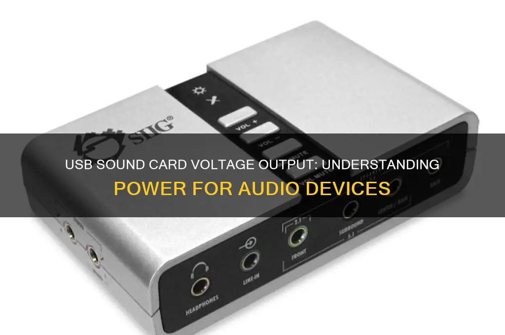 how much voltage does a usb sound card give