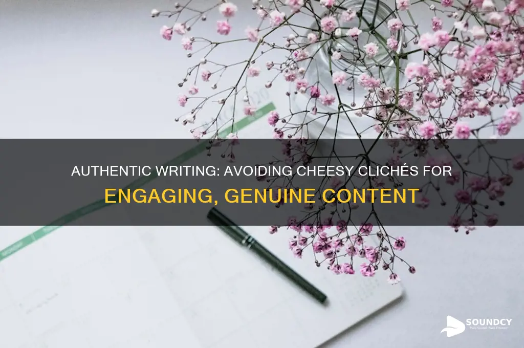 how not to sound cheesy writing