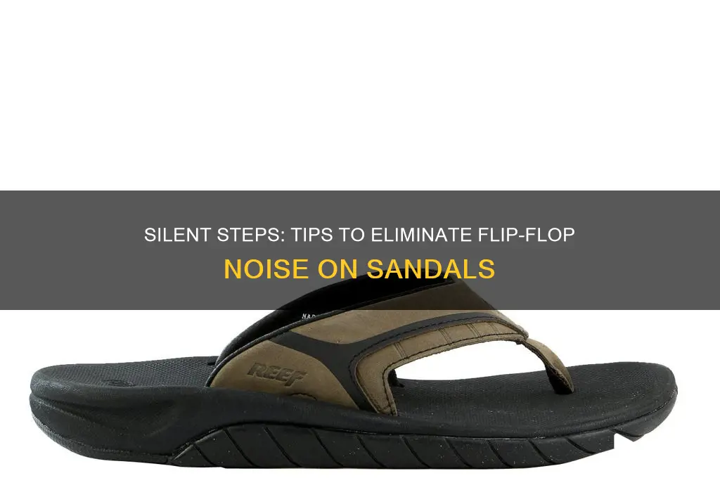 how ot not make the flip sound on sandles