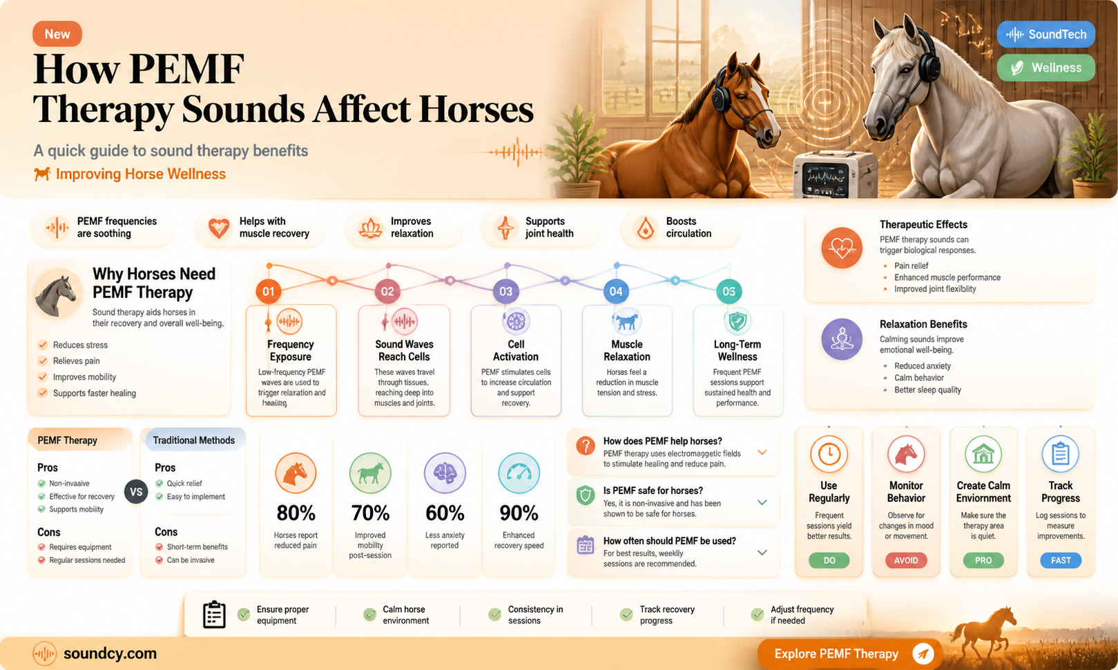 are horses afraid of pemf sound