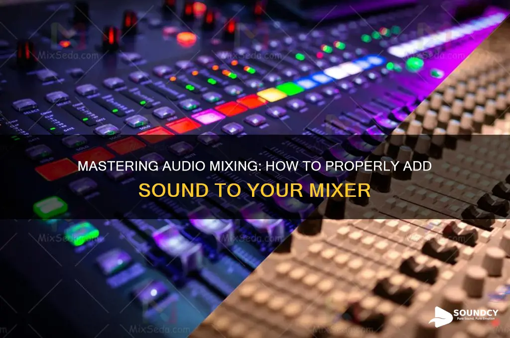 how put sound in mixer