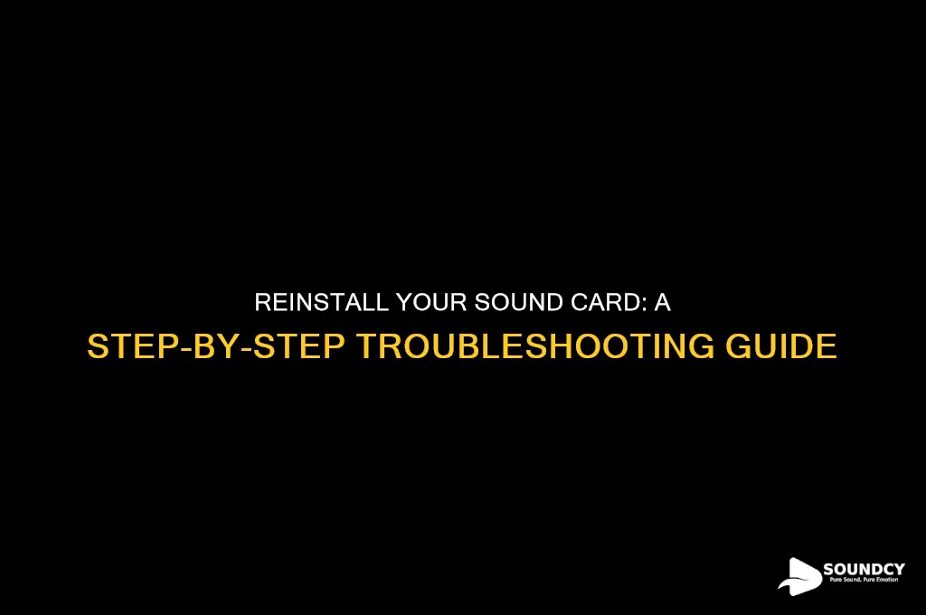 how reinstall my sound card