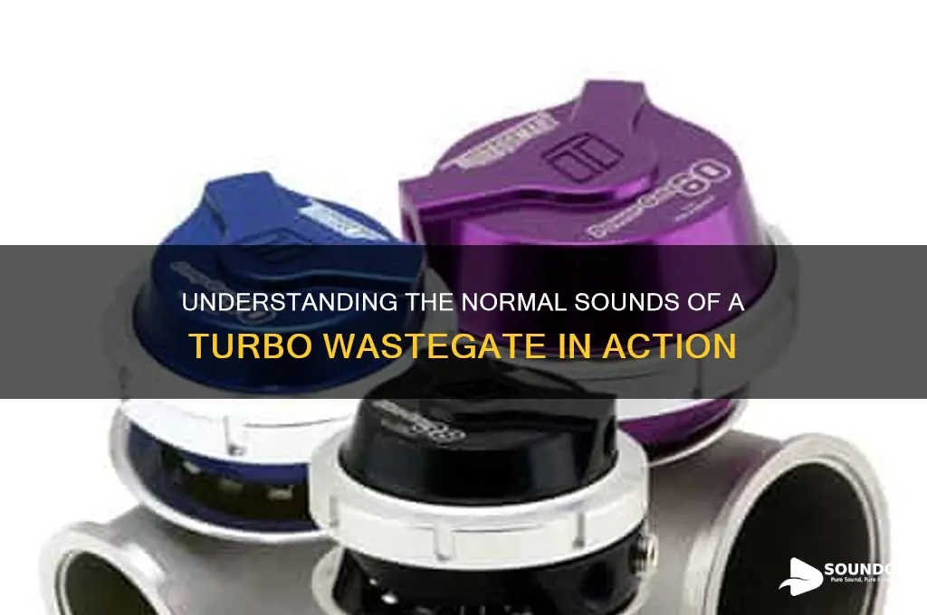 how should a waste gate on a turbo sound