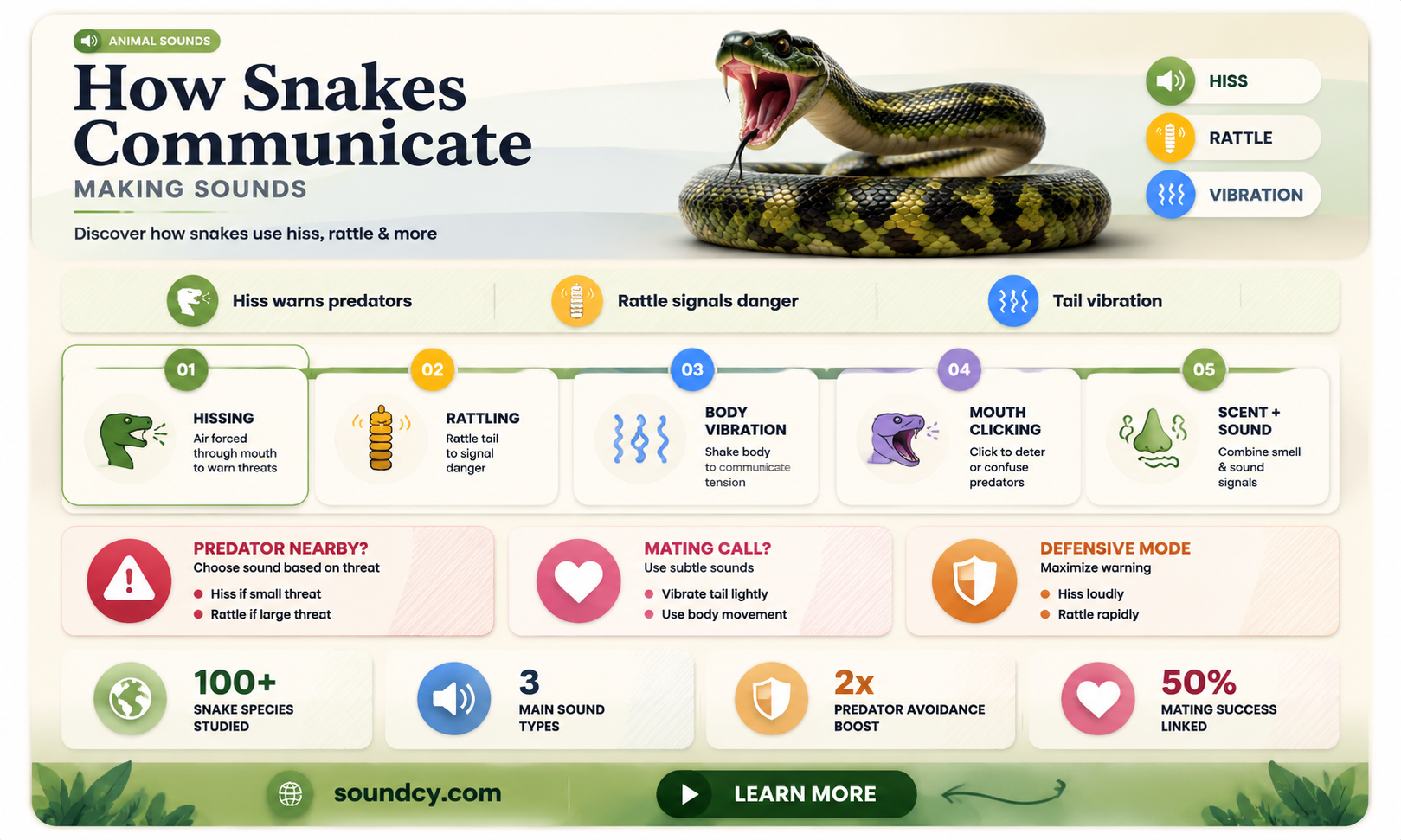 are snakes capable of making sounds