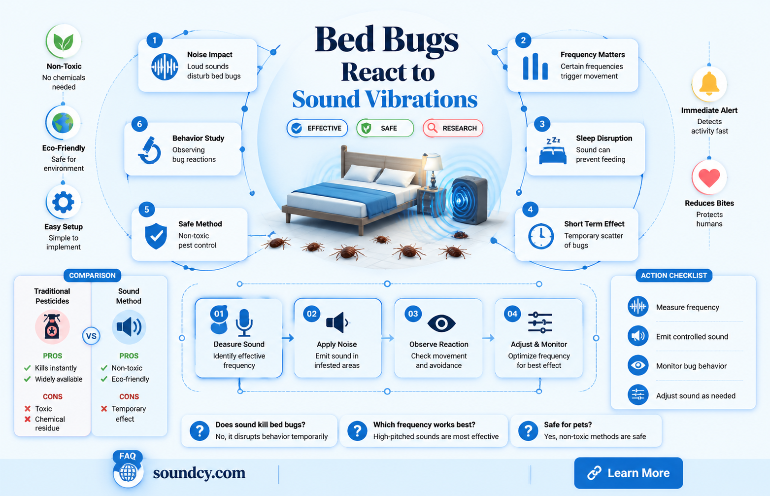 are bed bugs afraid of sound