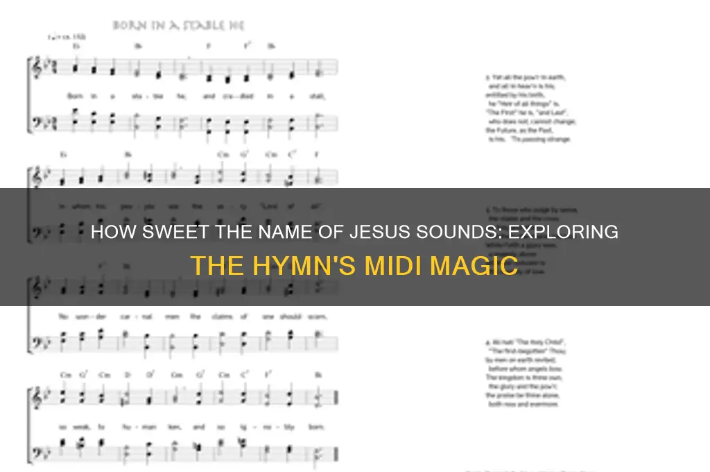 how sweet the name of jesus sounds hymn midi