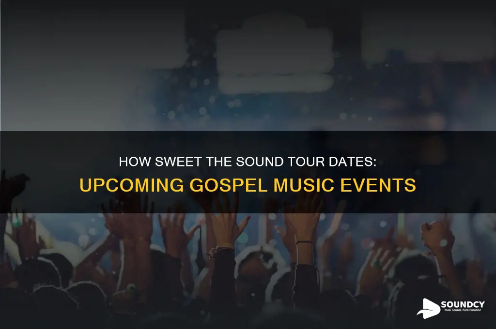 how sweet the sound tour dates