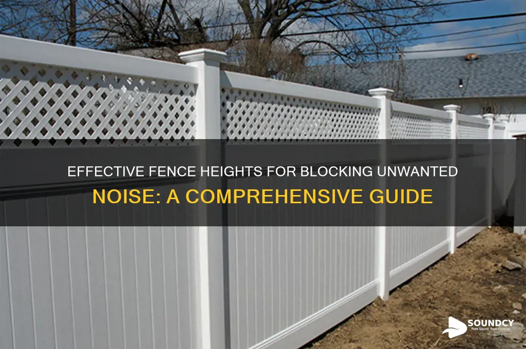 how tall a fence block sound