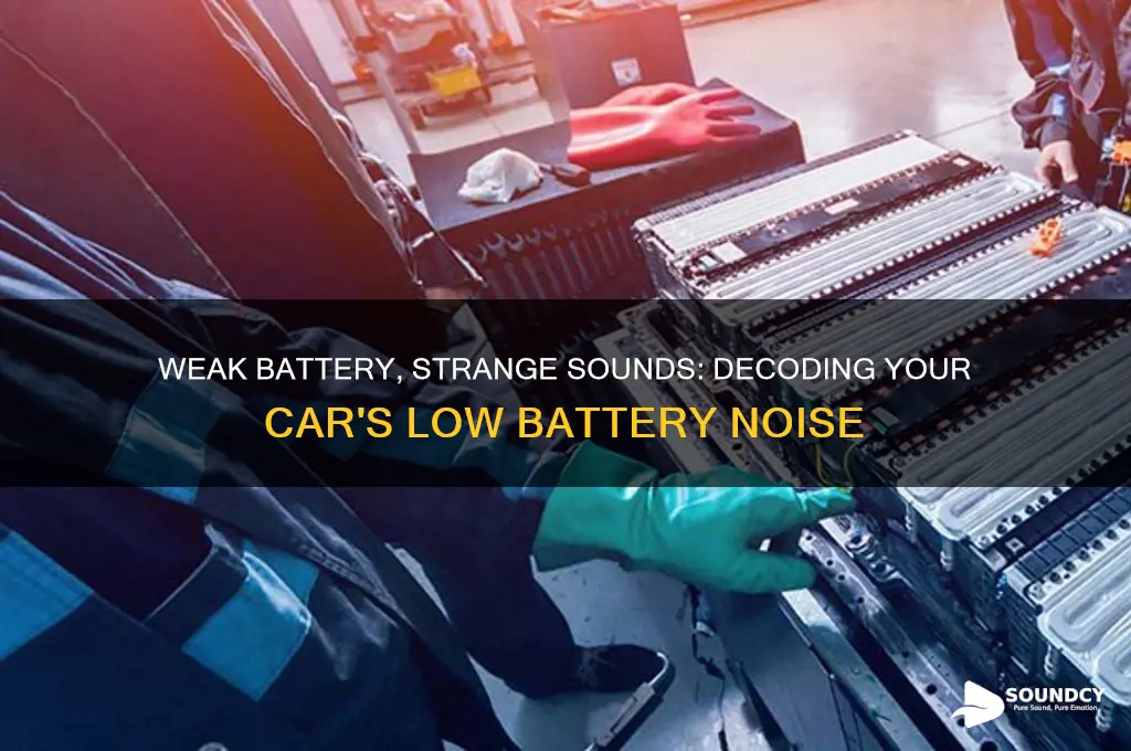 how the car sound when the battery is low