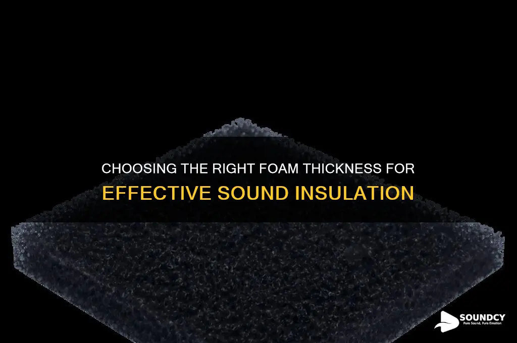 how thick foam for sound insulation
