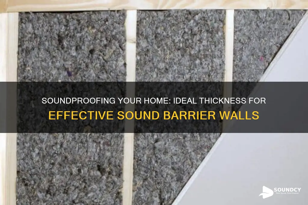 how thick is sound barrier walls for the home