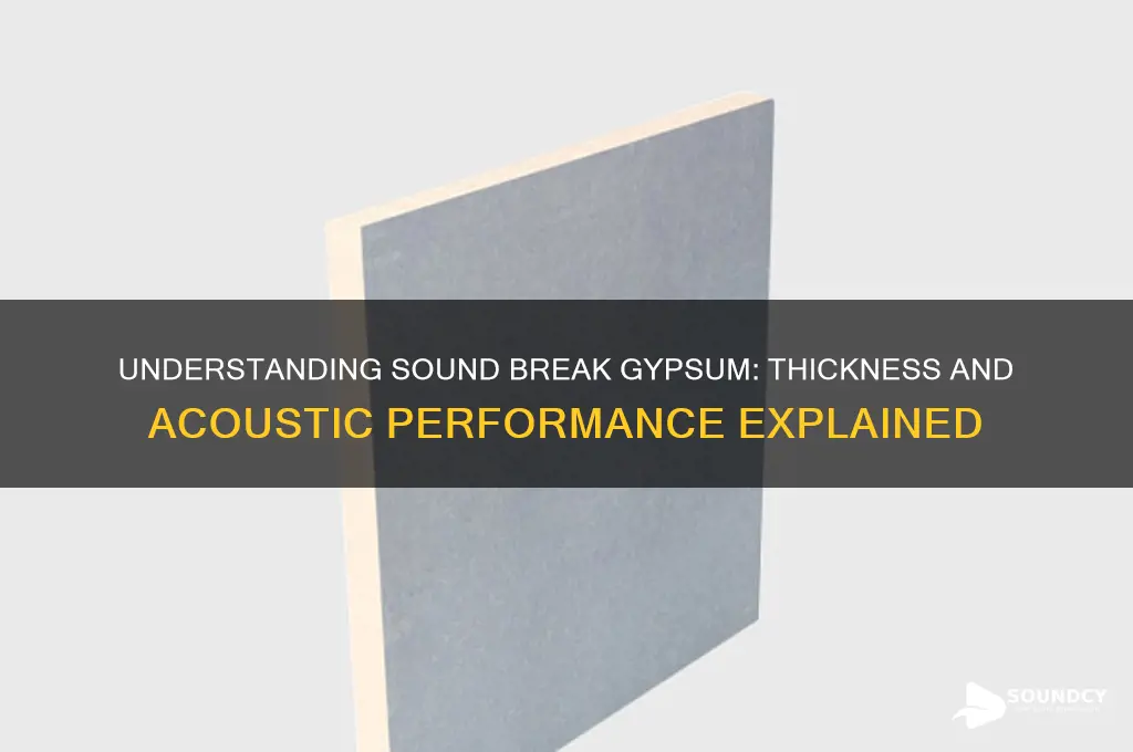 how thick is sound break gypsum
