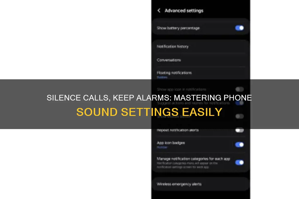 how tho cit sound off phone but keep alarm