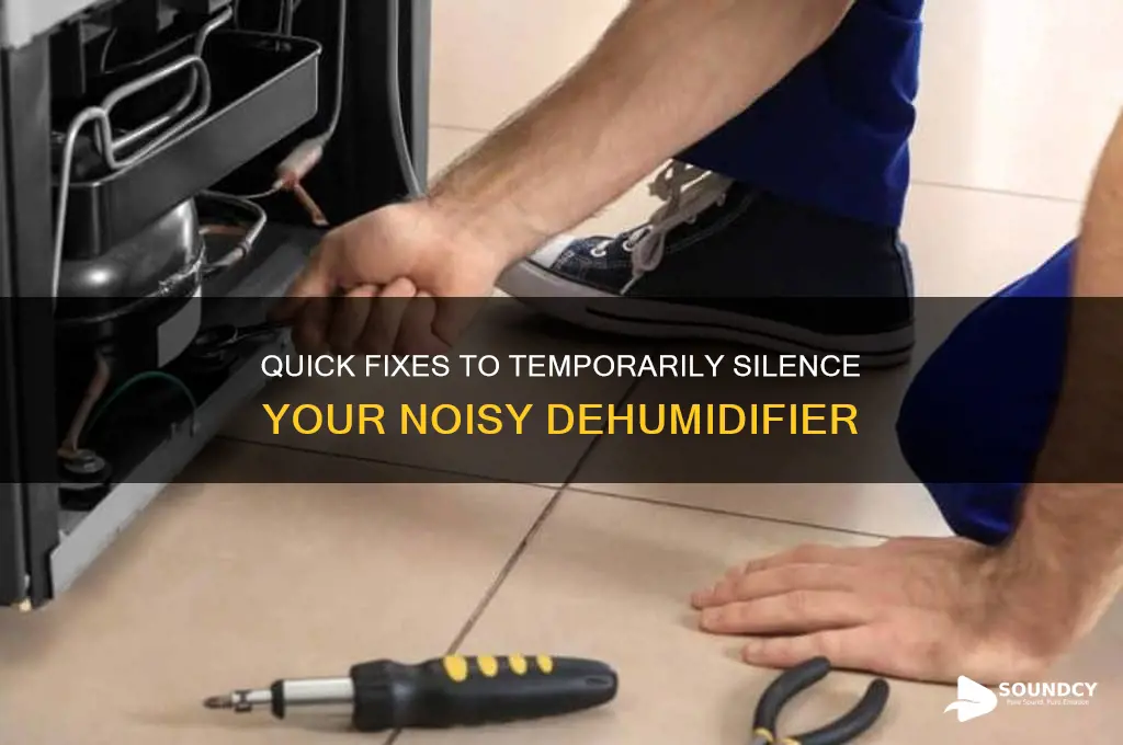 how ti trmporatily block dehumidifier sound