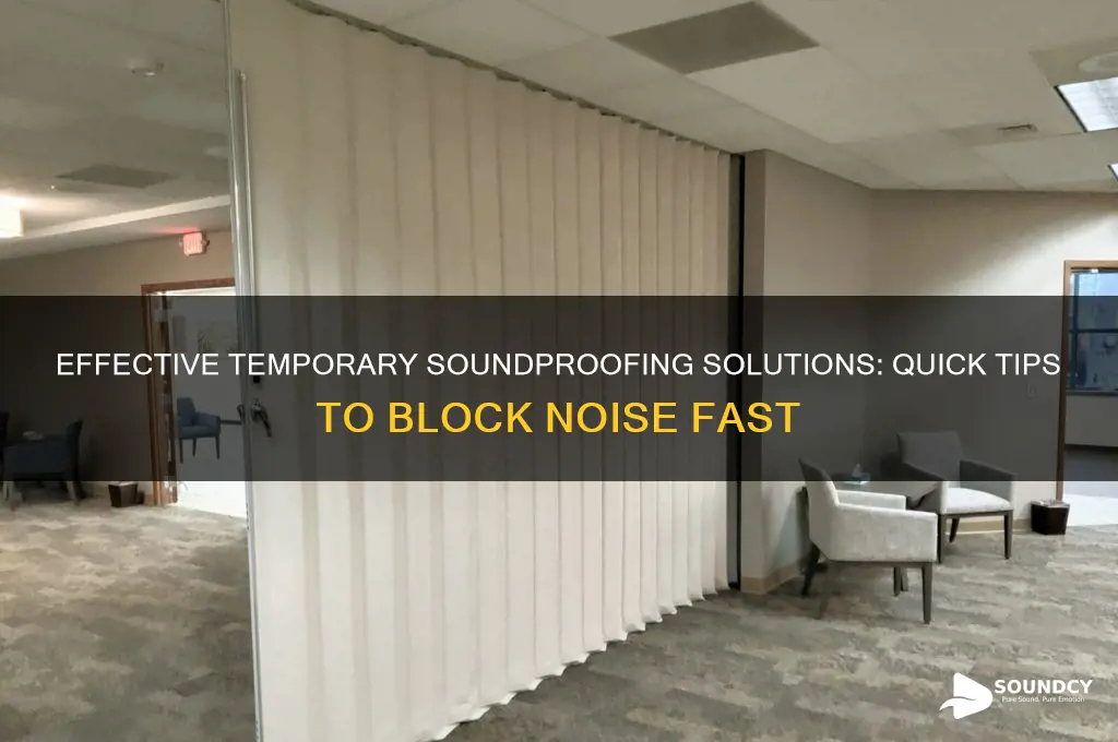 how ti trmporatily block sound