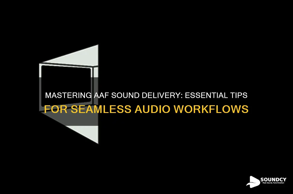 how to aaf sound delivery