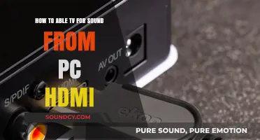 Connect PC to TV via HDMI for Seamless Audio Output