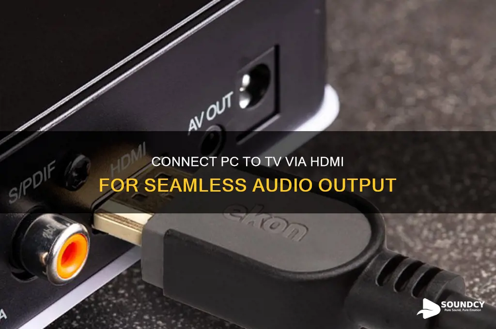 how to able tv for sound from pc hdmi