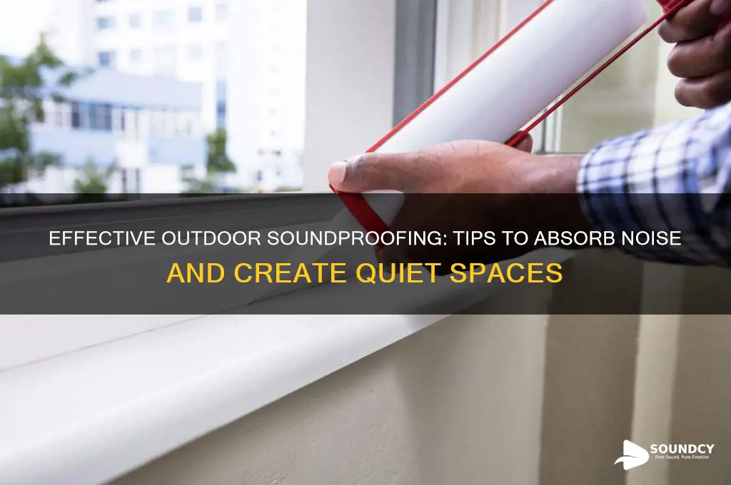 how to absorb sound outside