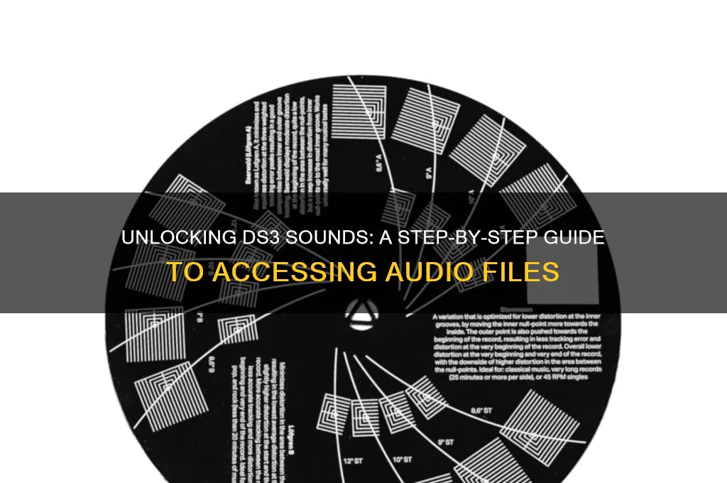 how to access ds3 sounds