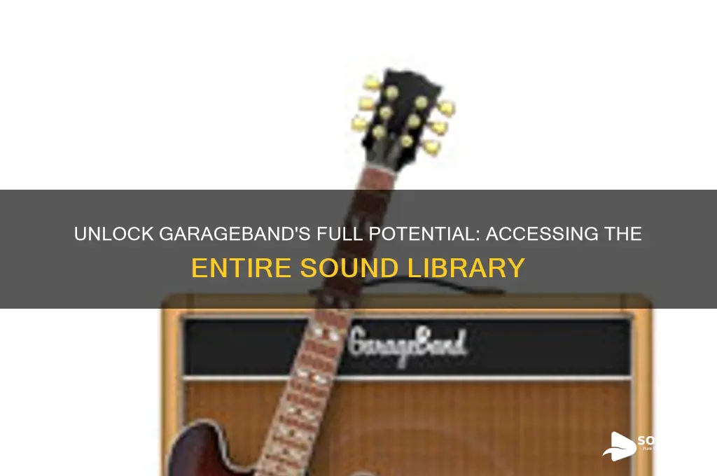 how to access entire sound library for garage band