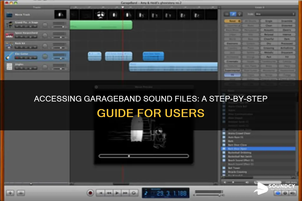 how to access garageband sound files