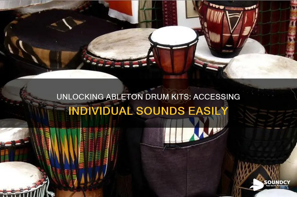 how to access individual drum sounds in kits ableton