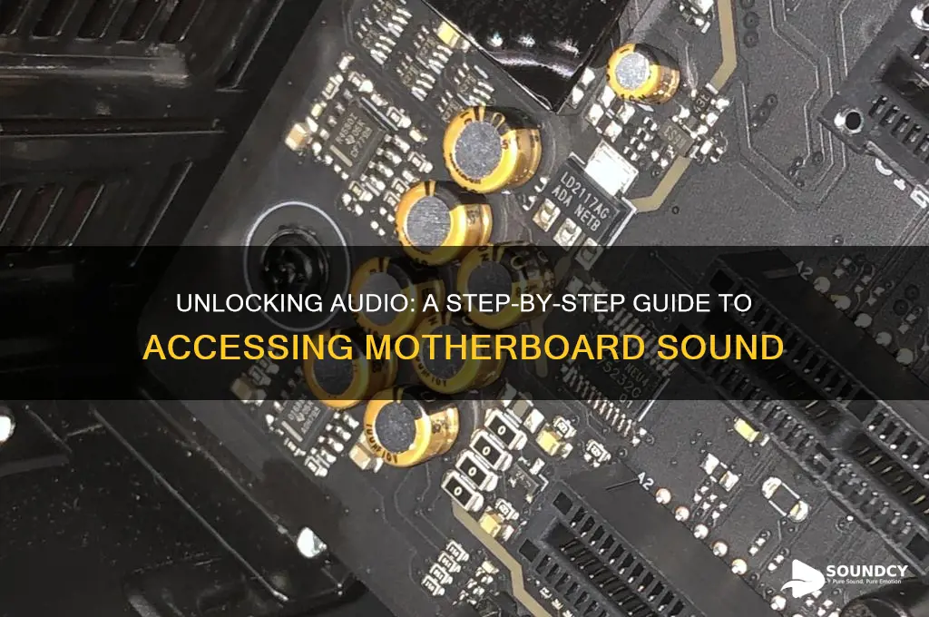how to access motherboards sound