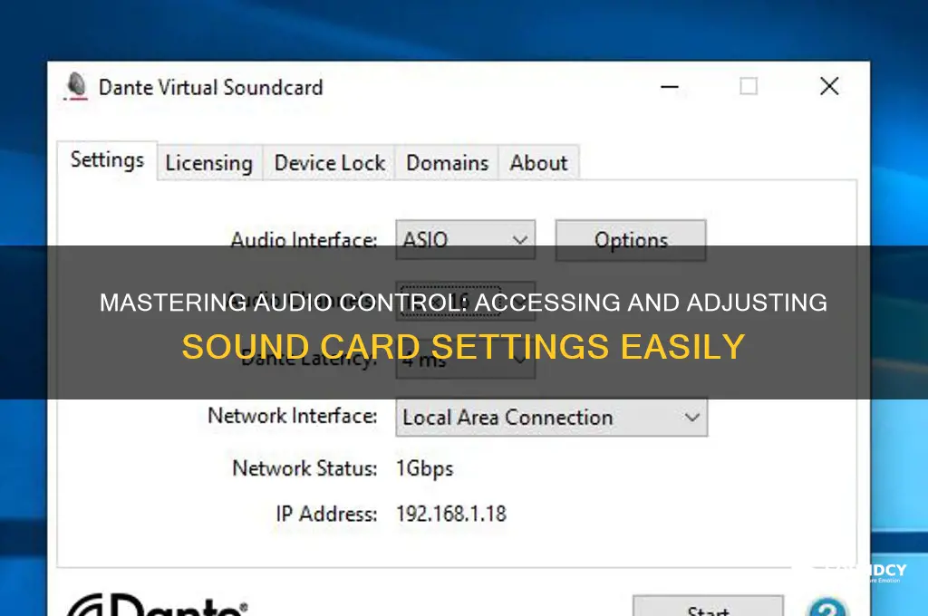 how to access sound card settings