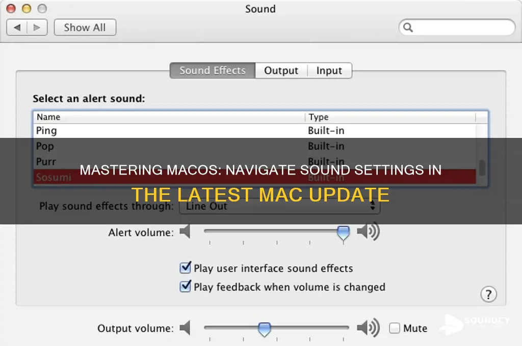 how to access sound settings in new mac update