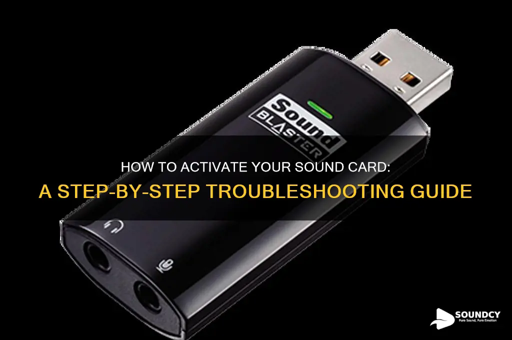 how to activate my sound card