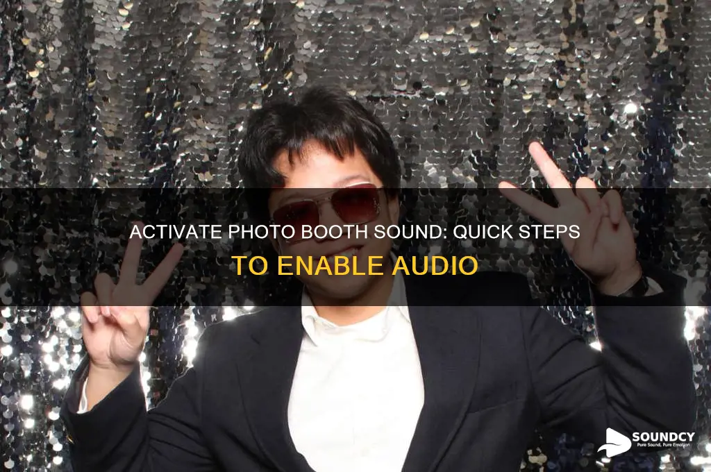 how to activate photo booth sound