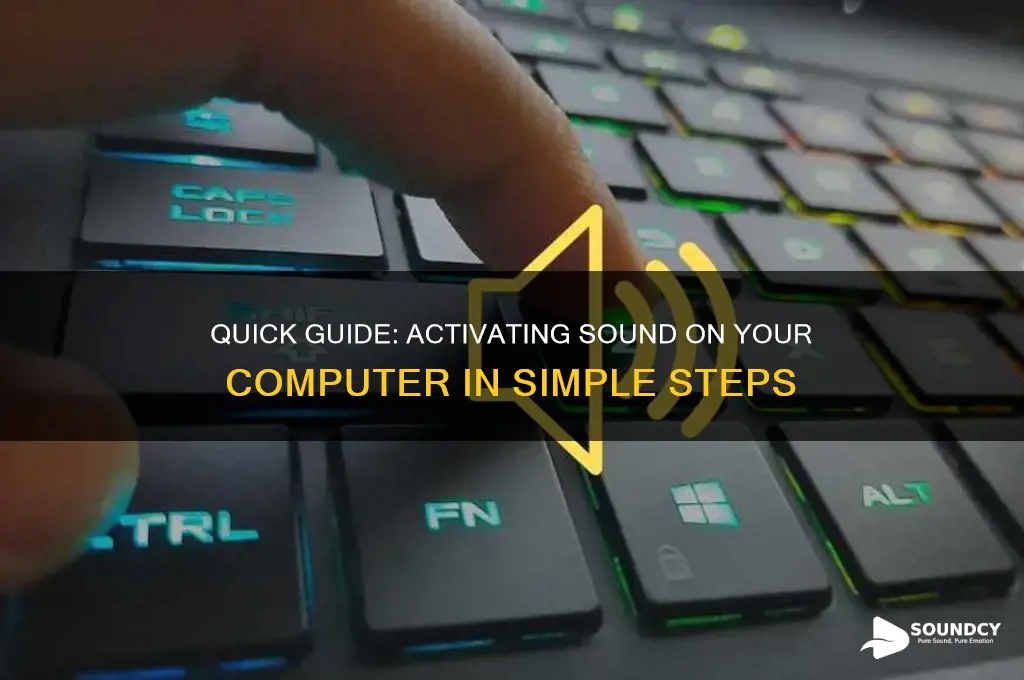how to activate sound in computer