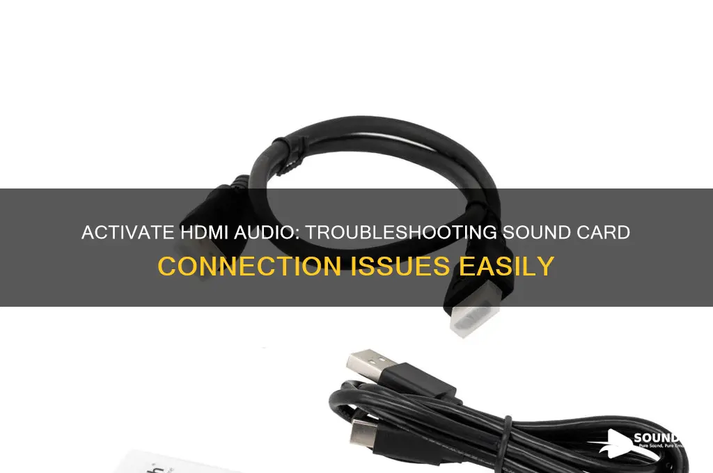 how to activate sound on hdmi nit sound card