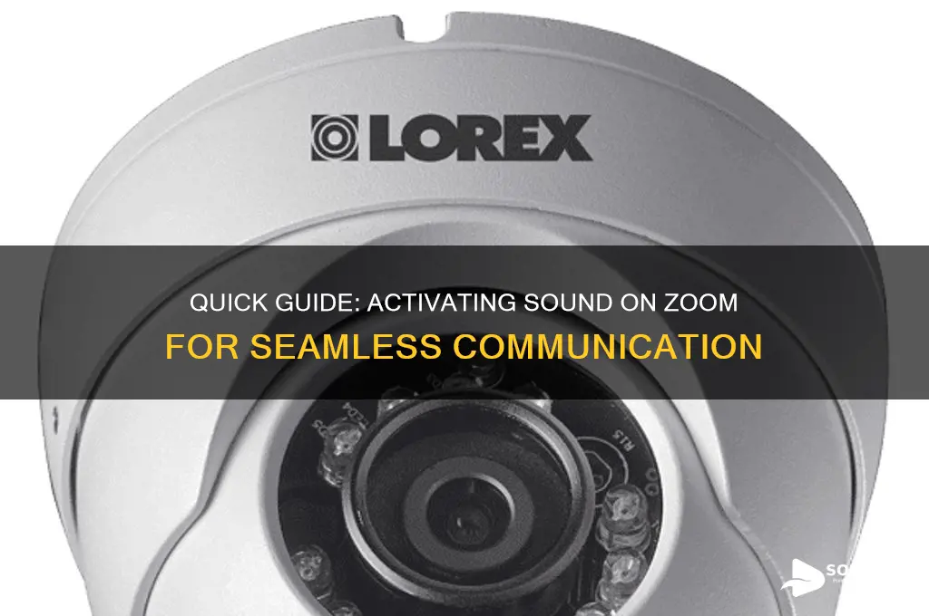 how to activate sound on zoom