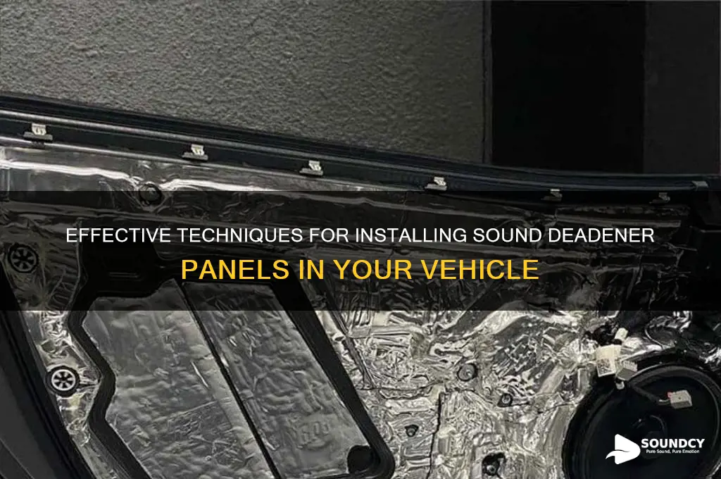 how to adhere sound deadner panels