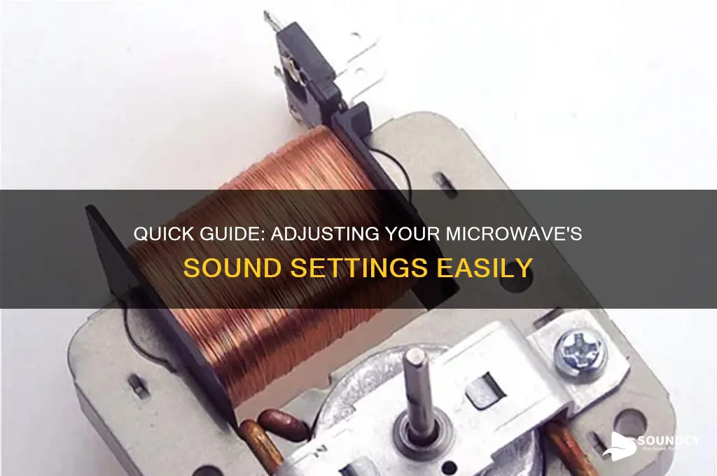 how to adjust a microwave sound