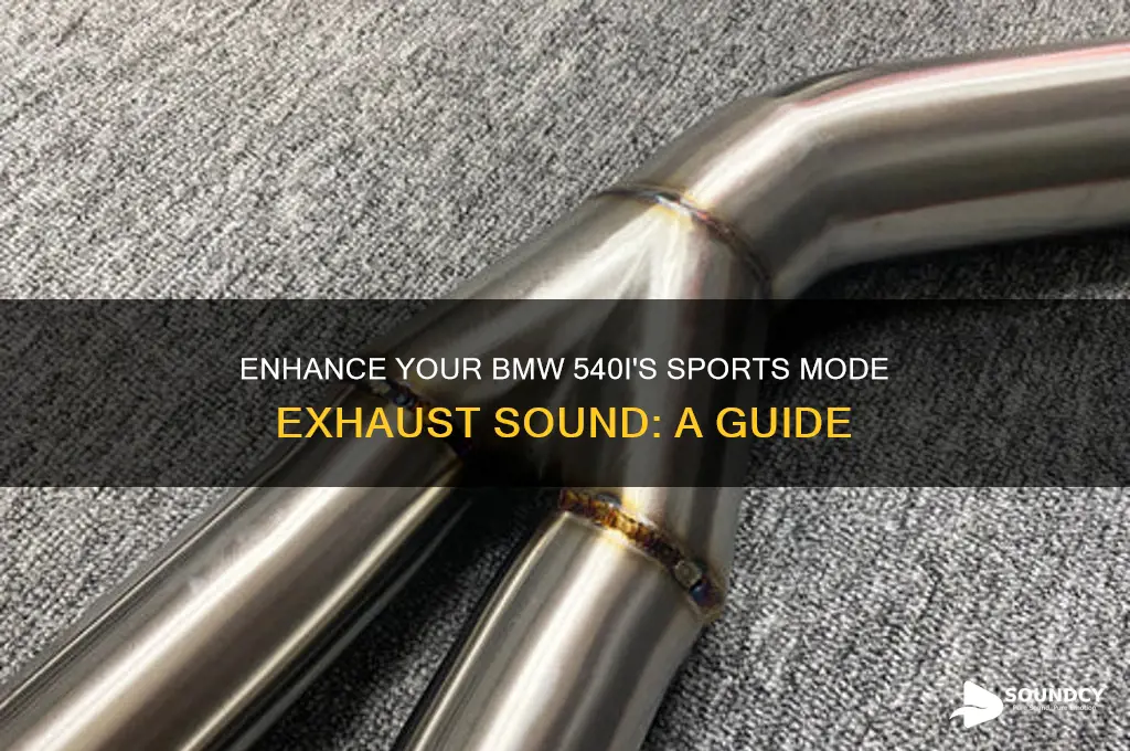 how to adjust bmw 540i sports mode exhaust sound