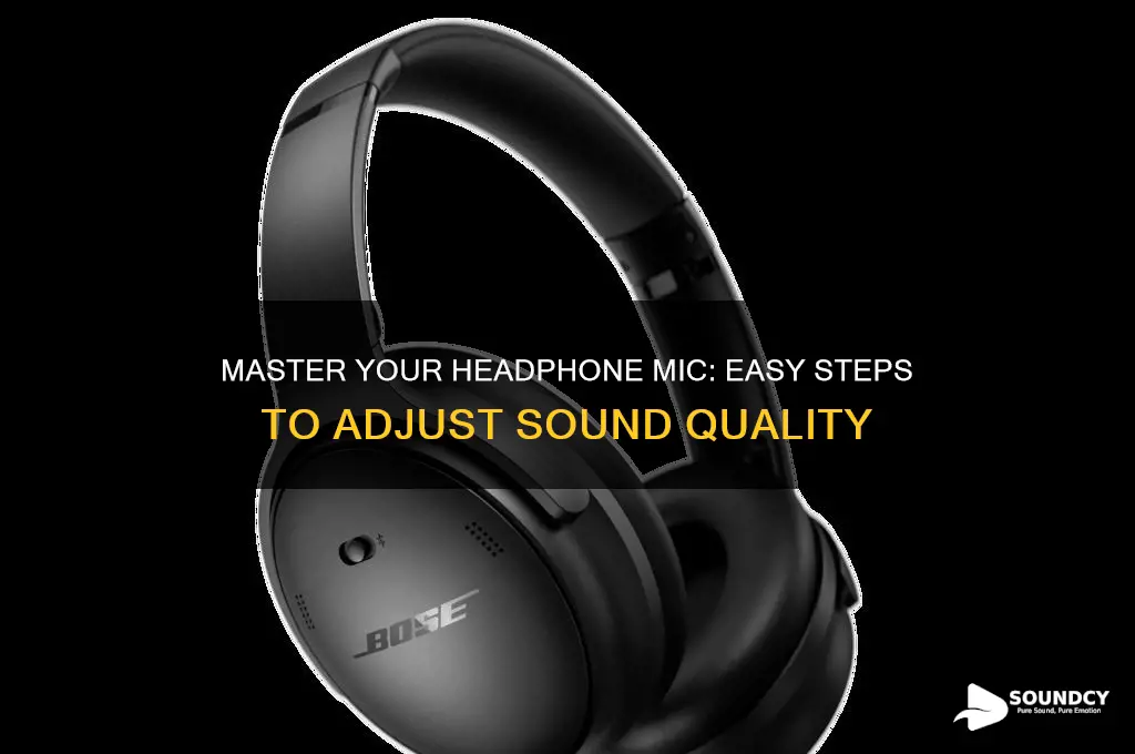 how to adjust headphone mic sound