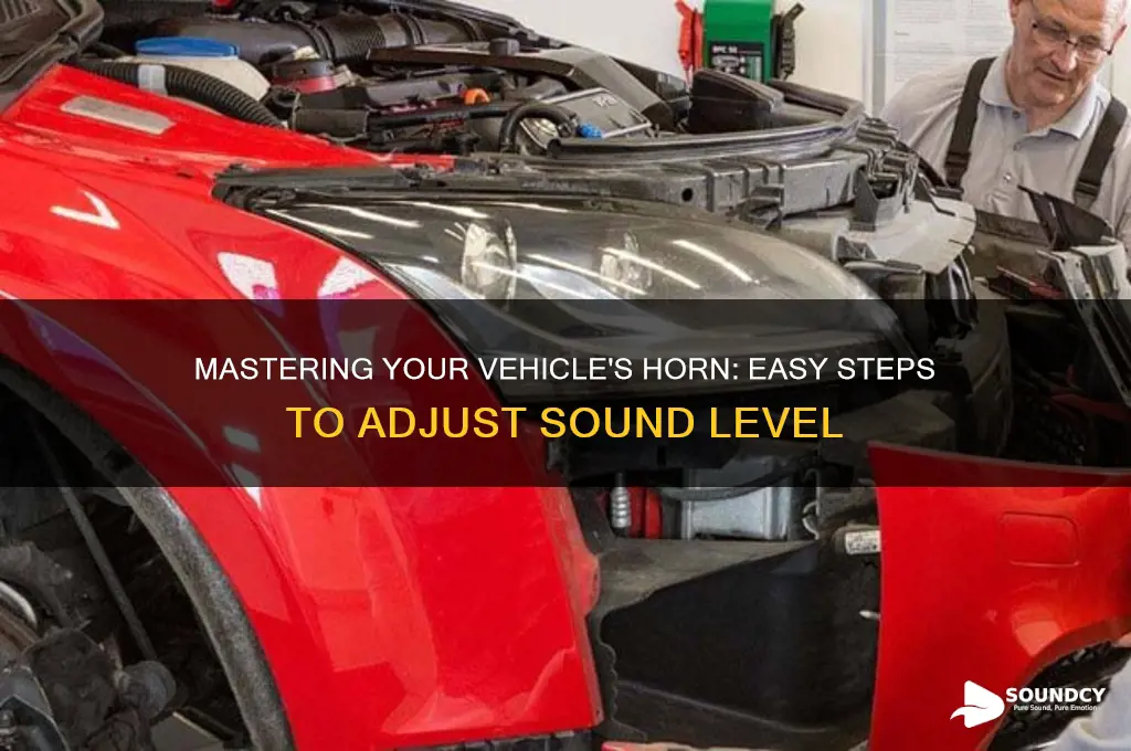 how to adjust horn sound level