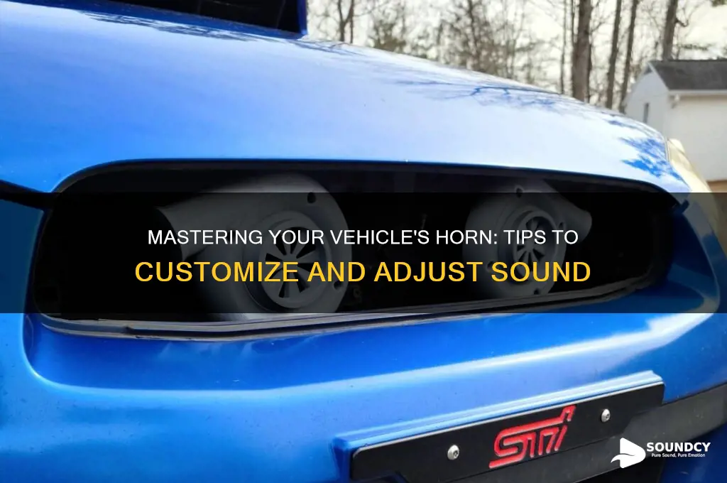 how to adjust horn sound