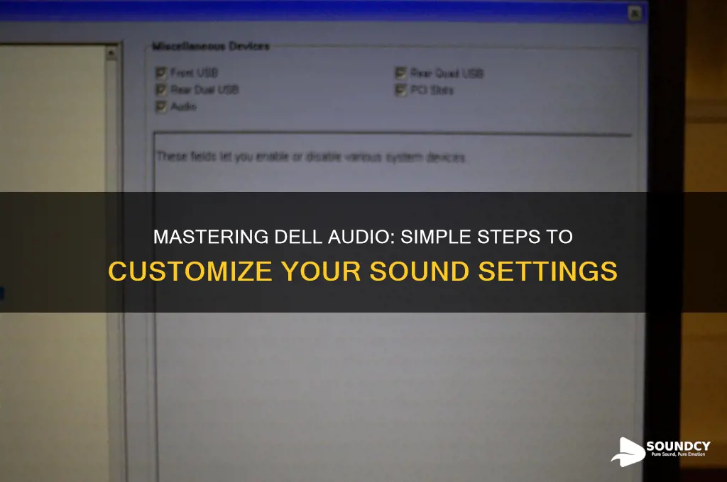 how to adjust how dell sounds