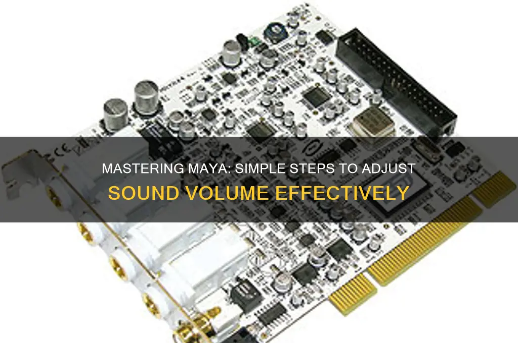 how to adjust maya sound volume