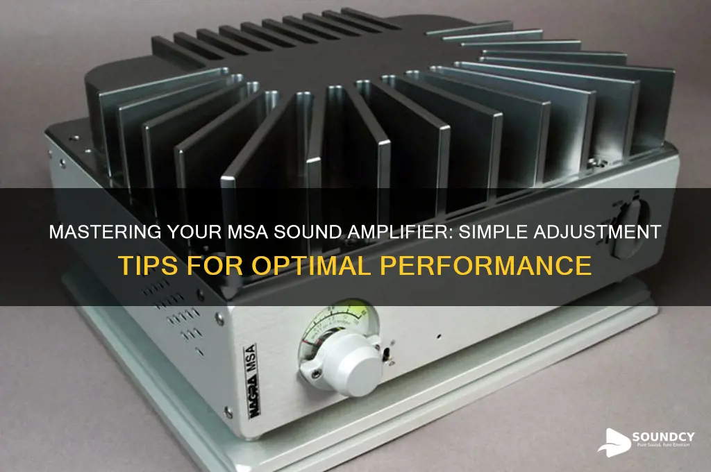 how to adjust msa sound amplifier