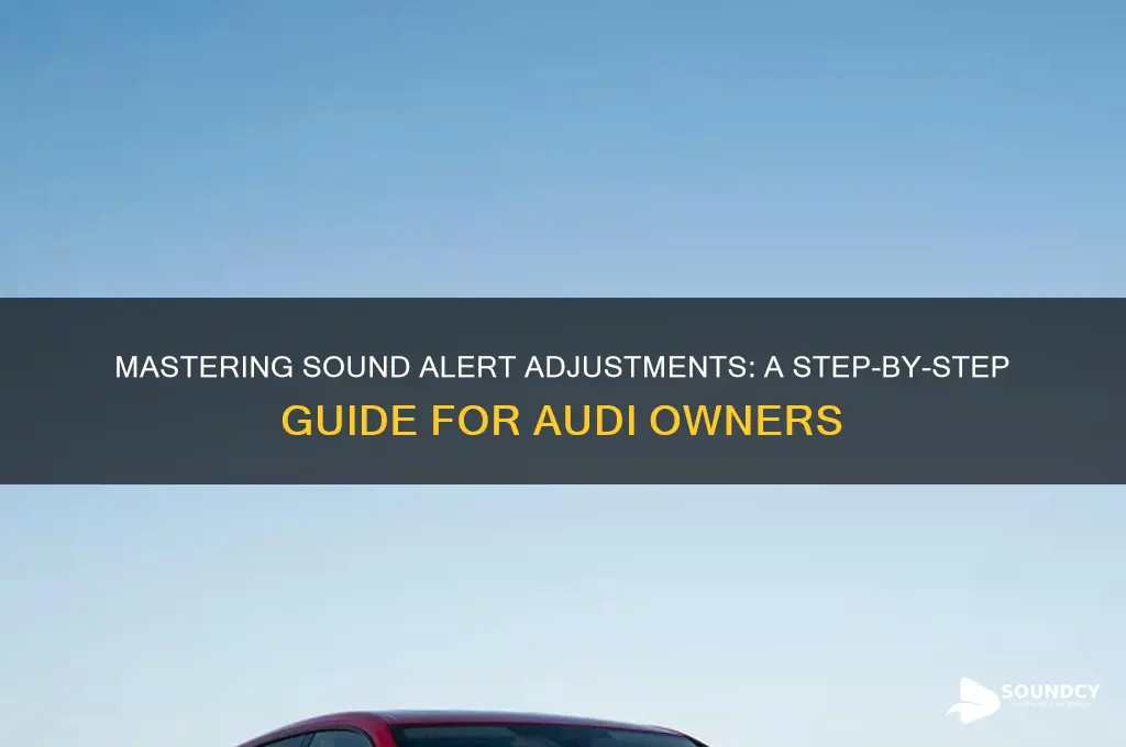 how to adjust sound alert audi