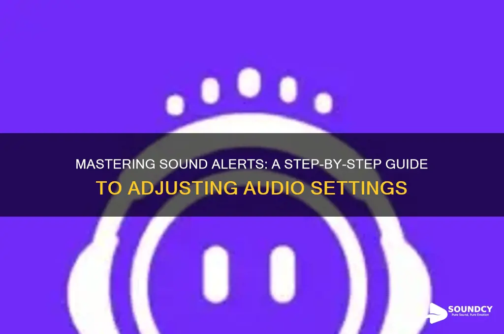 how to adjust sound alert audio