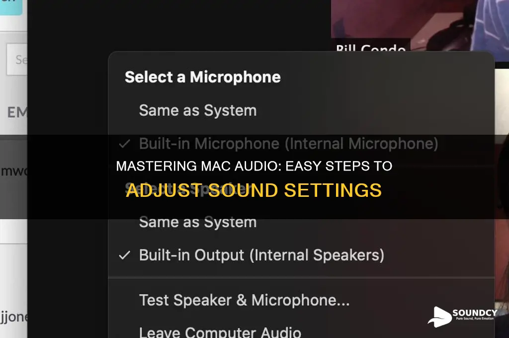 how to adjust sound from mac